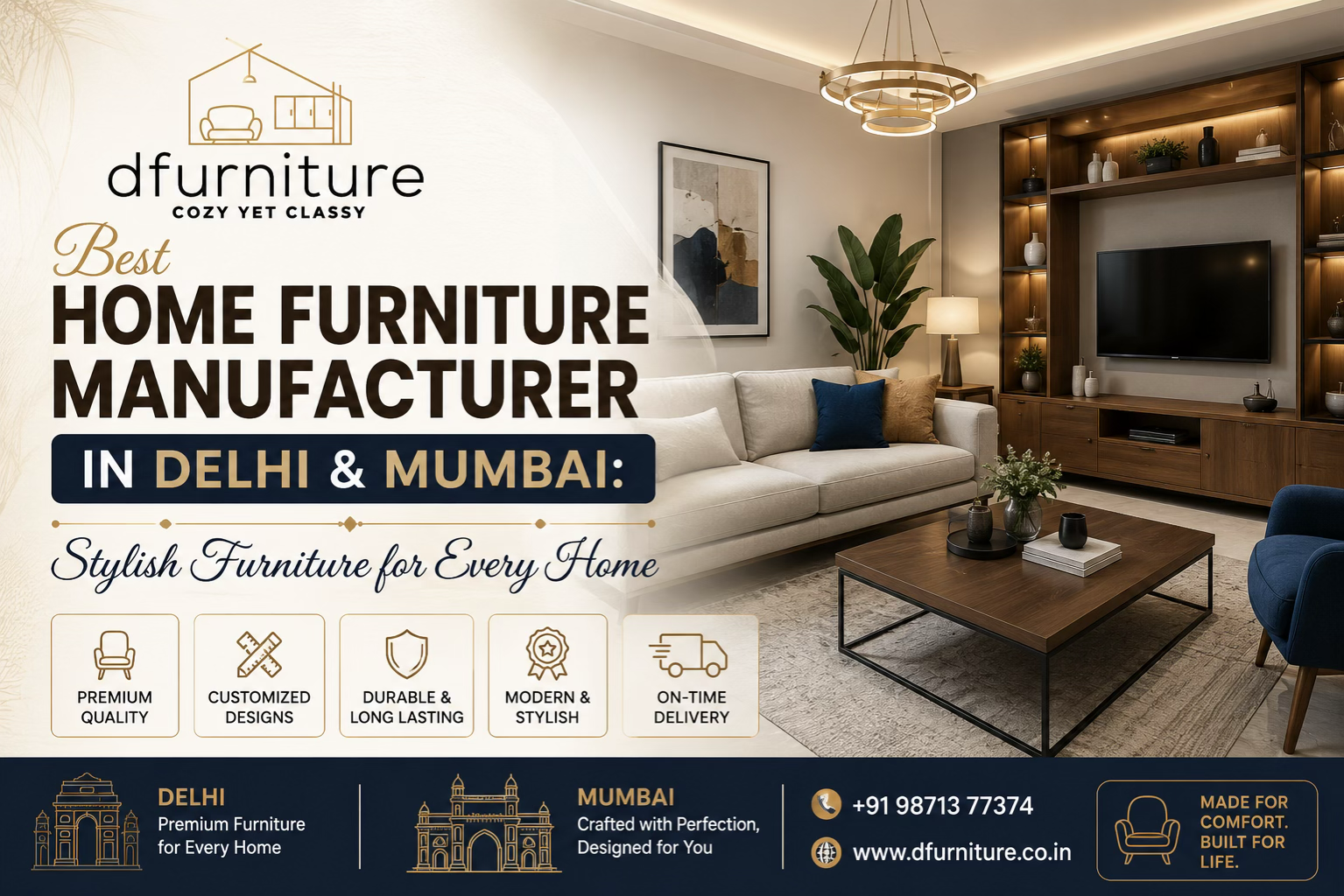 Best Home Furniture Manufacturer in Delhi & Mumbai: Stylish Furniture for Every Home